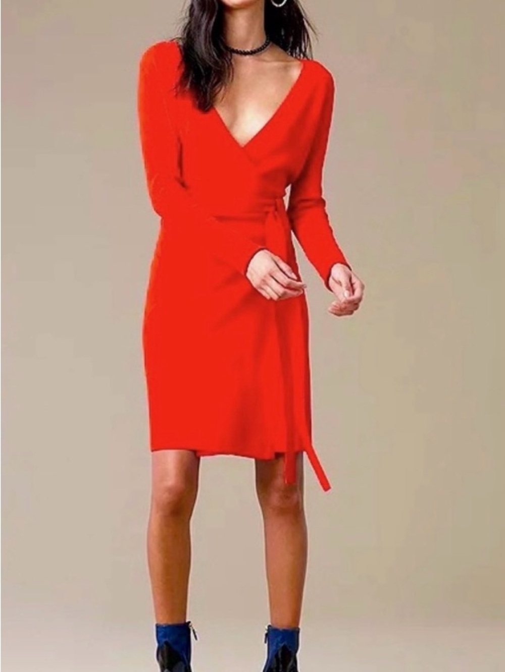 DVF Cherry Red Wrap Dress